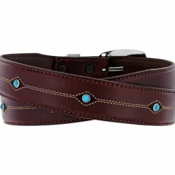 Brighton Cody Turquoise Taper Belt Brown-Black Discount