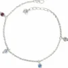 Brighton Color Drops Anklet Silver-Multi Hot