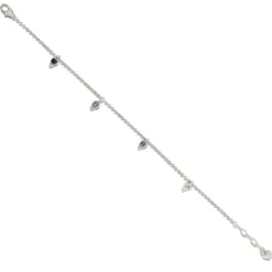 Brighton Color Drops Anklet Silver-Multi Hot
