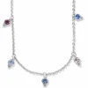 Brighton Color Drops Short Necklace Silver-Multi Fashion