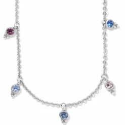 Brighton Color Drops Short Necklace Silver-Multi Fashion