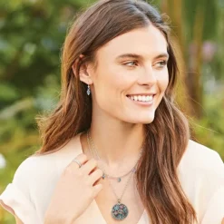 Brighton Color Drops Short Necklace Silver-Multi Fashion