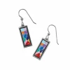 Brighton Colormix Block French Wire Earrings Silver-Multi Clearance