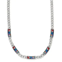 Brighton Colormix Block Necklace Silver-Multi Hot