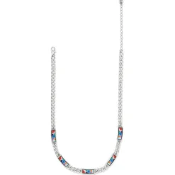 Brighton Colormix Block Necklace Silver-Multi Hot