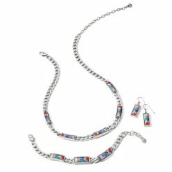 Brighton Colormix Block Necklace Silver-Multi Hot