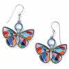 Brighton Colormix Butterfly French Wire Earrings Silver-Multi Hot