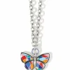 Brighton Colormix Butterfly Ring Necklace Silver-Multi Fashion