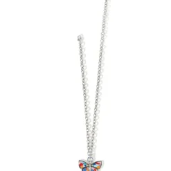 Brighton Colormix Butterfly Ring Necklace Silver-Multi Fashion