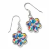 Brighton Colormix Flower French Wire Earrings Silver-Multi Fashion