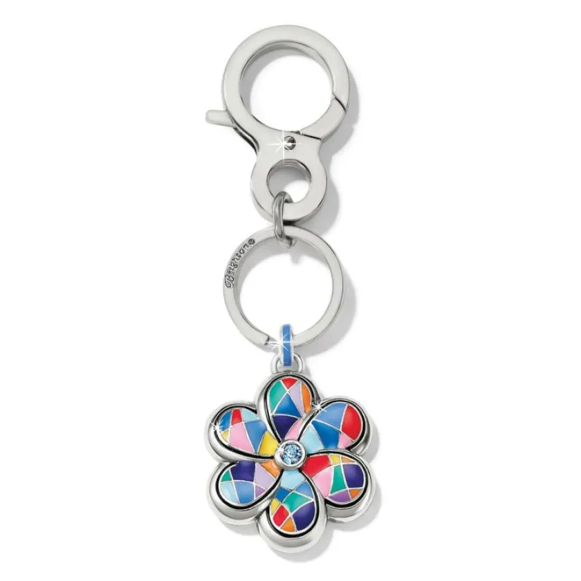 Brighton Colormix Flower Handbag Fob Silver-Multi Sale