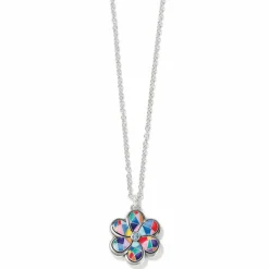 Brighton Colormix Flower Necklace Silver-Multi Clearance