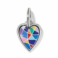 Brighton Colormix Heart Charm Silver-Multi Clearance