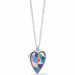 Brighton Colormix Heart Convertible Necklace Silver-Multi Fashion