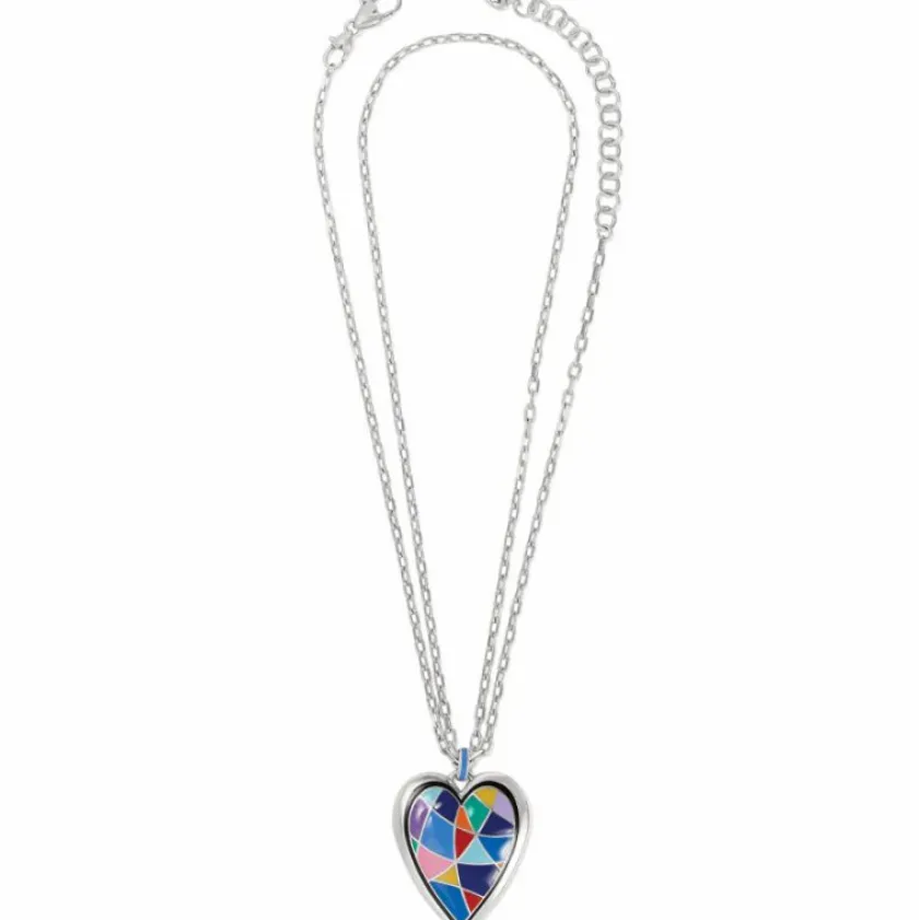 Brighton Colormix Heart Convertible Necklace Silver-Multi Fashion
