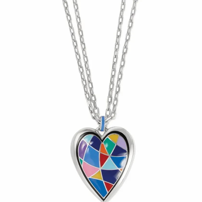 Brighton Colormix Heart Convertible Necklace Silver-Multi Fashion