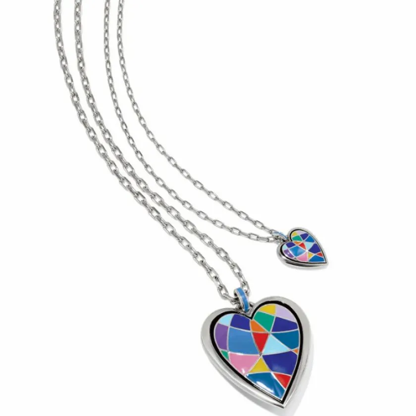 Brighton Colormix Heart Convertible Necklace Silver-Multi Fashion