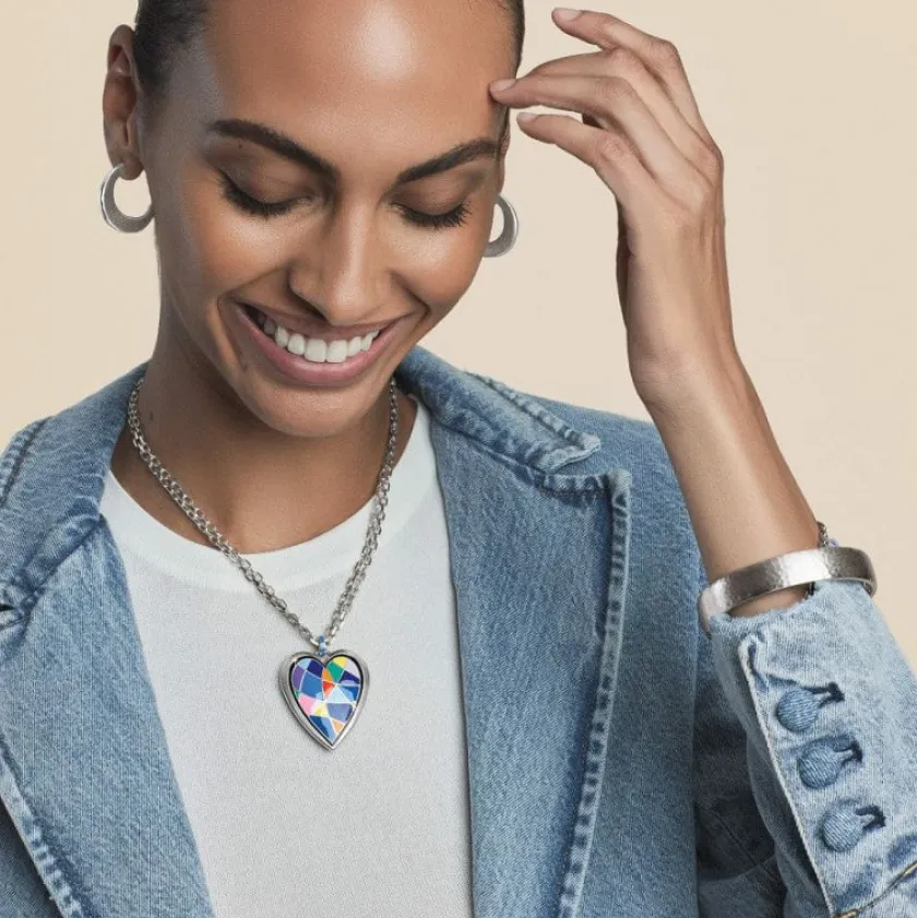 Brighton Colormix Heart Convertible Necklace Silver-Multi Fashion