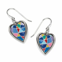 Brighton Colormix Heart French Wire Earrings Silver-Multi Fashion