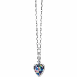 Brighton Colormix Heart Short Necklace Silver-Multi New