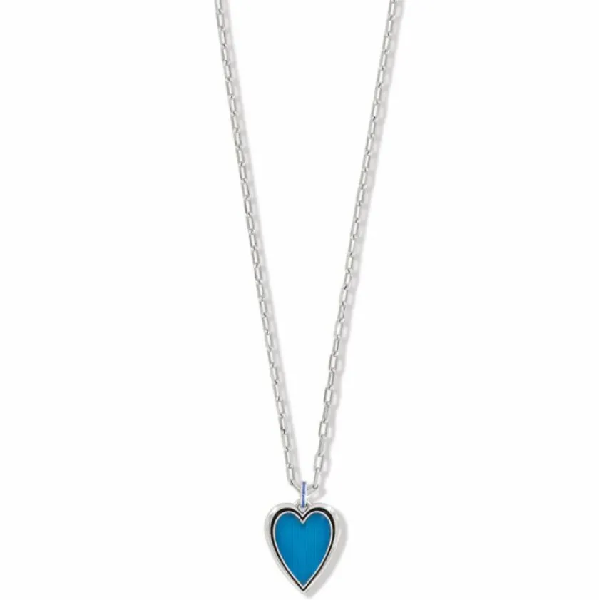 Brighton Colormix Heart Short Necklace Silver-Multi New