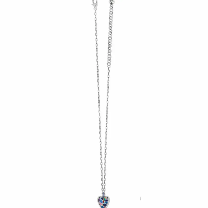 Brighton Colormix Heart Short Necklace Silver-Multi New