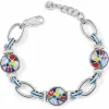Brighton Colormix Link Bracelet Silver-Multi New