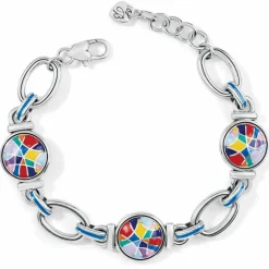 Brighton Colormix Link Bracelet Silver-Multi New