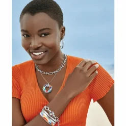 Brighton Colormix Reversible Necklace Silver-Multi Clearance
