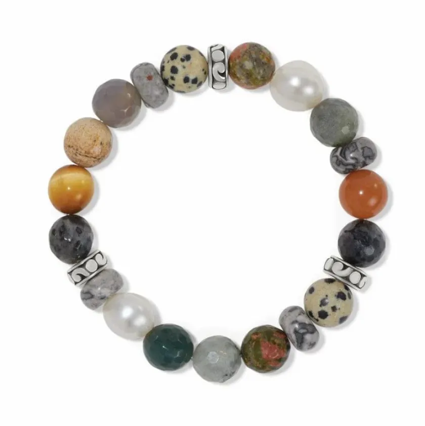 Brighton Contempo Desert Pearl Stretch Bracelet Silver-Multi Discount
