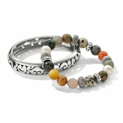 Brighton Contempo Desert Pearl Stretch Bracelet Silver-Multi Discount