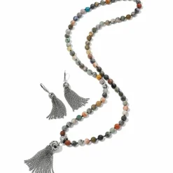 Brighton Contempo Desert Sky Tassel Earrings Silver Discount