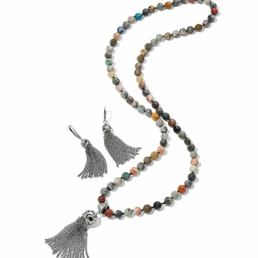 Brighton Contempo Desert Sky Tassel Necklace Silver-Multi Clearance