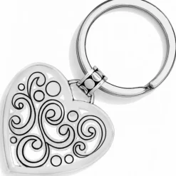 Brighton Contempo Heart Key Fob Silver Clearance