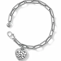 Brighton Contempo Heart Link Bracelet Silver Clearance