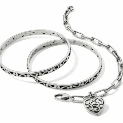 Brighton Contempo Heart Link Bracelet Silver Clearance