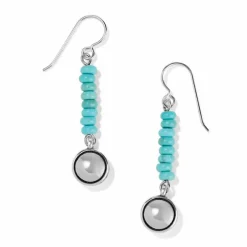 Brighton Contempo Nuevo Azul Dome French Wire Earrings Silver-Turquoise Outlet