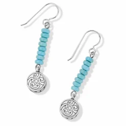 Brighton Contempo Nuevo Azul Dome French Wire Earrings Silver-Turquoise Outlet