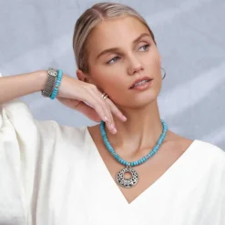 Brighton Contempo Nuevo Azul Necklace Silver Hot