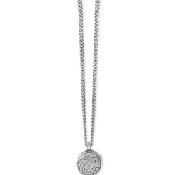 Brighton Contempo Nuevo Petite Dome Necklace Silver New
