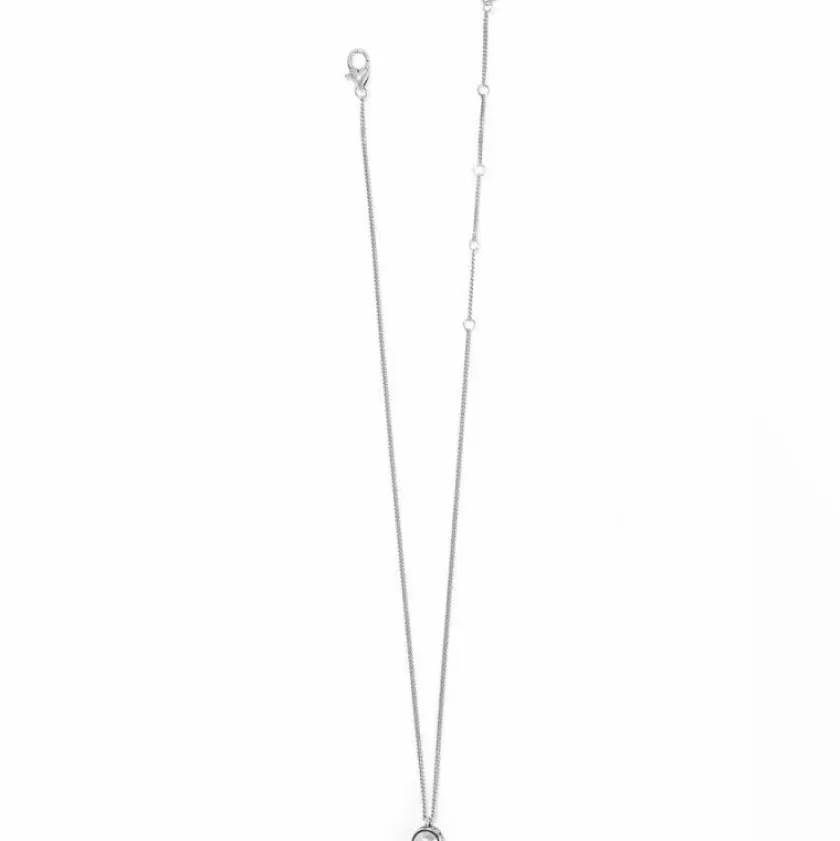 Brighton Contempo Nuevo Petite Dome Necklace Silver New