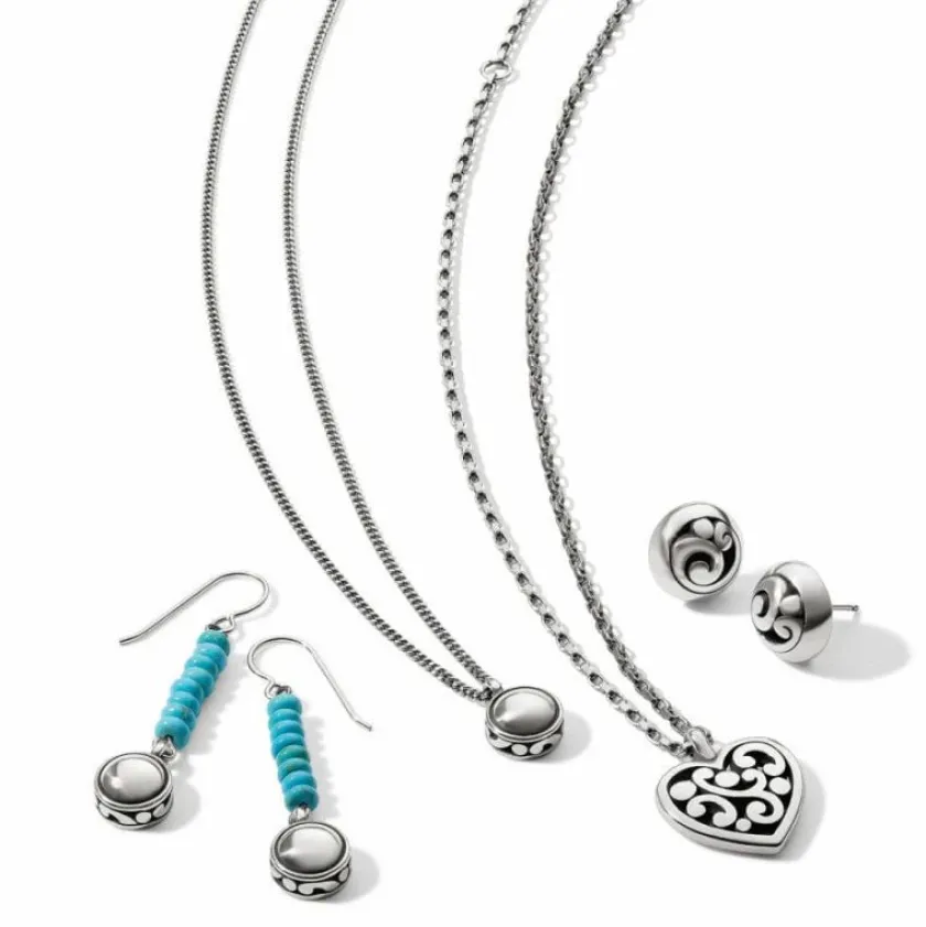 Brighton Contempo Nuevo Petite Dome Necklace Silver New