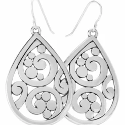 Brighton Contempo Teardrop French Wire Earrings Silver Hot