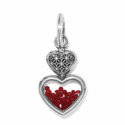 Brighton Count Your Blessings With Love Charm Silver-Red Best
