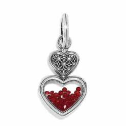 Brighton Count Your Blessings With Love Charm Silver-Red Best