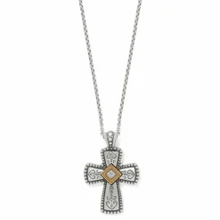 Brighton Covenant Cross Necklace Silver-Gold New