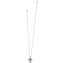 Brighton Covenant Cross Necklace Silver-Gold New