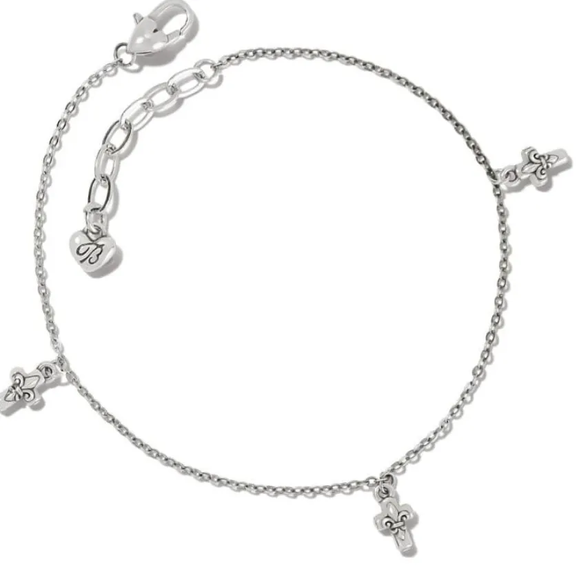 Brighton Cross Anklet Silver Best