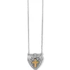 Brighton Crossroads Heart Necklace Silver-Gold New
