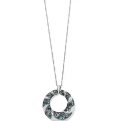 Brighton Crystal Passage Ring Necklace Silver-Blues Outlet